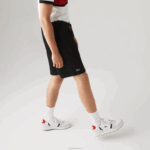 Lacoste shorts de lã de tênis esportivo homens preto 031 88BL1337 - Image 7