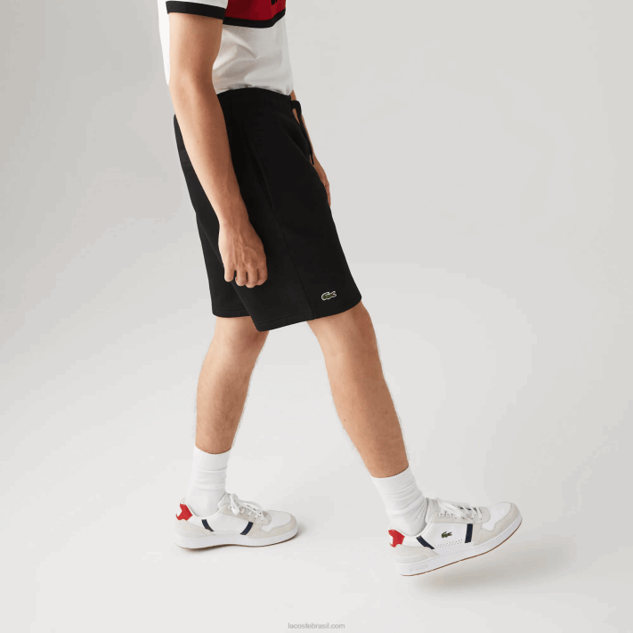 Lacoste shorts de lã de tênis esportivo homens preto 031 88BL1337 - Image 7
