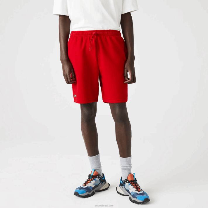 Lacoste shorts de lã de tênis esportivo homens vermelho 240 88BL1374 - Image 2