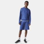Lacoste shorts de mistura de algodão elástico homens chine azul hjd 88BL1392