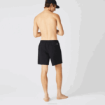 Lacoste shorts de natação com estampa náutica homens preto branco 9m0 88BL1662 - Image 3