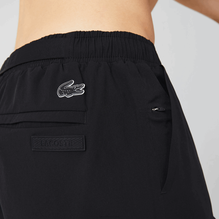 Lacoste shorts de natação com estampa náutica homens preto branco 9m0 88BL1662 - Image 4