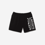 Lacoste shorts de natação com estampa náutica homens preto branco 9m0 88BL1662 - Image 5