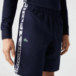 Lacoste shorts de tênis esportivos de tafetá homens azul marinho 166 88BL1334 - Image 7