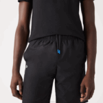 Lacoste shorts de tênis esportivos de tafetá homens preto 031 88BL1332 - Image 4