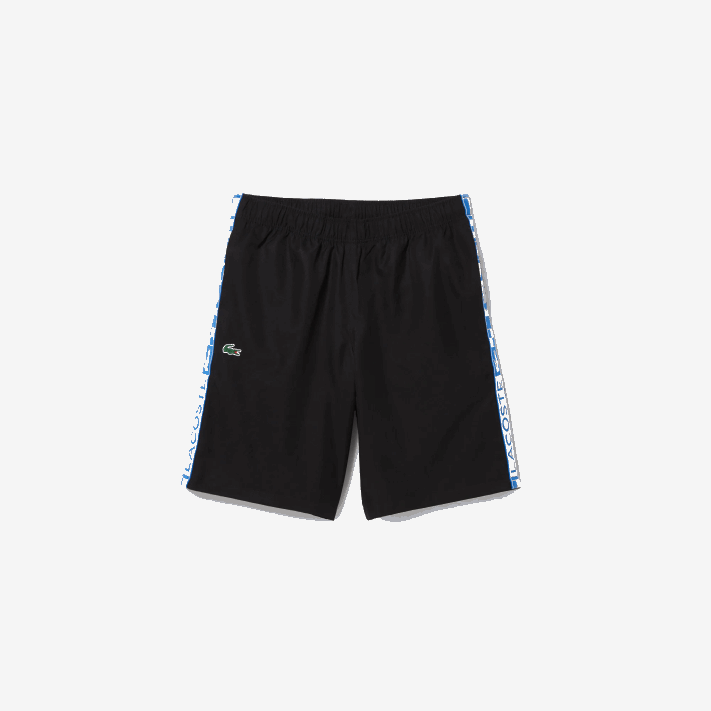 Lacoste shorts de tênis esportivos de tafetá homens preto 031 88BL1332 - Image 5