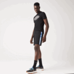 Lacoste shorts de tênis esportivos de tafetá homens preto 031 88BL1332 - Image 6