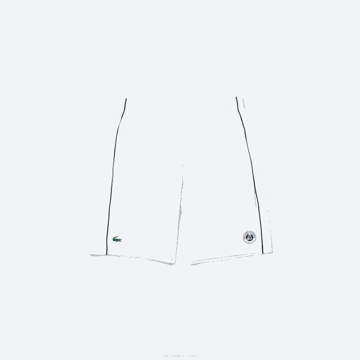Lacoste shorts elásticos esportivos French Open Edition leve homens branco azul marinho aj0 88BL1547 - Image 4