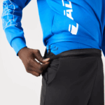 Lacoste shorts esportivos 3 em 1 com forro embutido homens preto azul 985 88BL1423 - Image 6