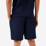 Lacoste shorts esportivos de malha de diamante sólido para tênis homens azul marinho 166 88BL1441 - Image 3
