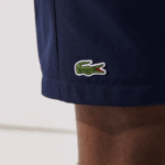 Lacoste shorts esportivos de malha de diamante sólido para tênis homens azul marinho 166 88BL1441 - Image 4