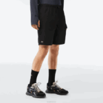 Lacoste shorts esportivos de malha de diamante sólido para tênis homens preto 031 88BL1443 - Image 2