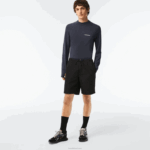 Lacoste shorts esportivos de malha de diamante sólido para tênis homens preto 031 88BL1443