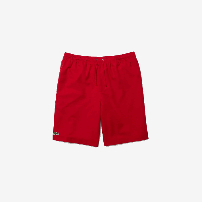 Lacoste shorts esportivos de malha de diamante sólido para tênis homens vermelho 029 88BL1444 - Image 3