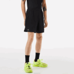 Lacoste shorts esportivos de malha elástica homens preto 8vm 88BL458 - Image 2