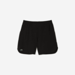 Lacoste shorts esportivos de malha elástica homens preto 8vm 88BL458 - Image 4