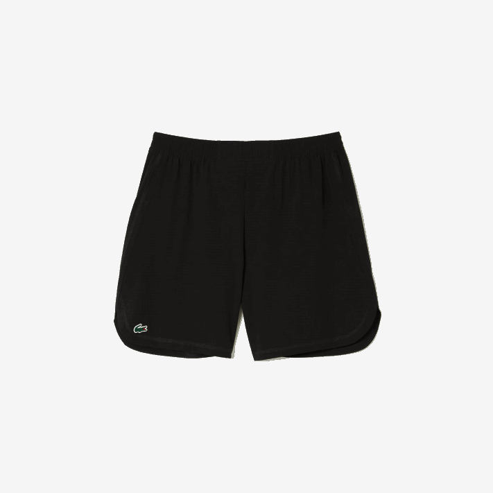 Lacoste shorts esportivos de malha elástica homens preto 8vm 88BL458 - Image 4