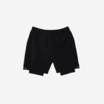 Lacoste shorts esportivos em camadas homens preto verde branco 9az 88BL1545 - Image 5