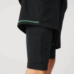 Lacoste shorts esportivos em camadas homens preto verde branco 9az 88BL1545 - Image 9