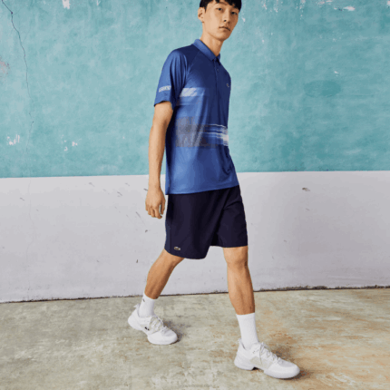 Lacoste shorts esportivos x novak djokovic light stretch homens azul 78x 88BL1532