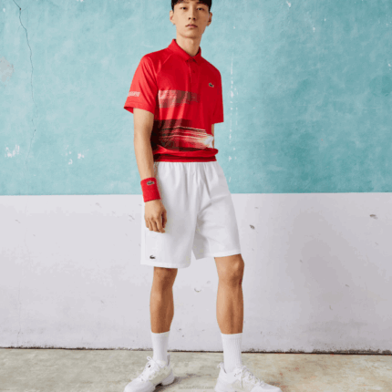 Lacoste shorts esportivos x novak djokovic light stretch homens branco 001 88BL1533