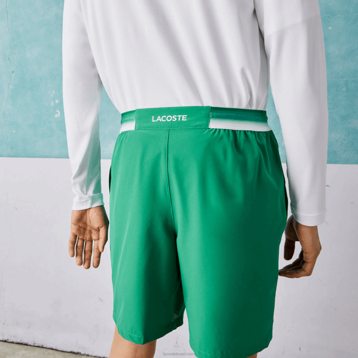Lacoste shorts esportivos x novak djokovic light stretch homens ldm verde 88BL1534 - Image 3