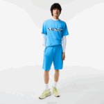 Lacoste shorts estampados refletivos homens azul 4x 88BL1356