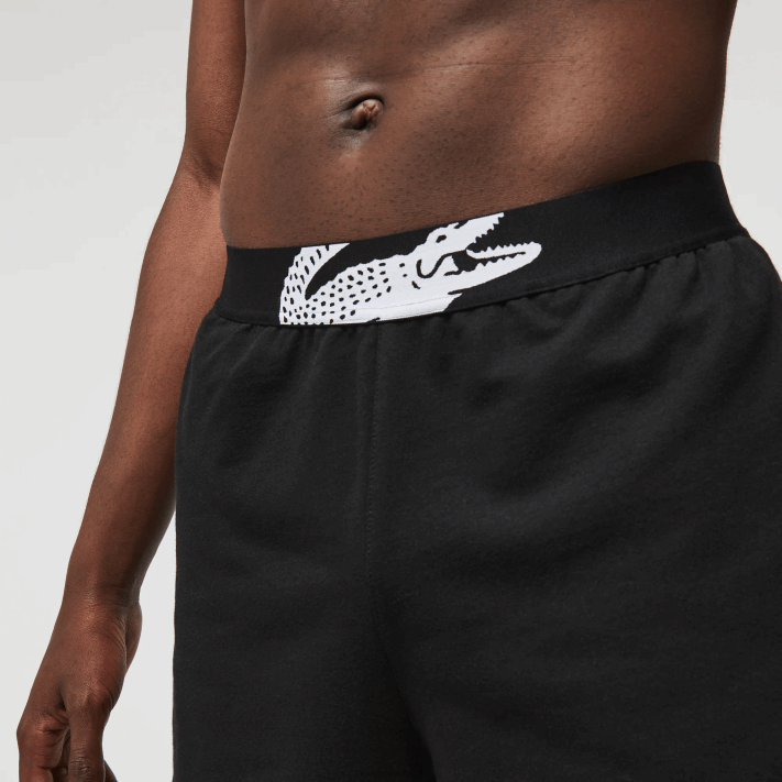 Lacoste shorts internos de lã de algodão de marca homens preto branco 258 88BL1513 - Image 4