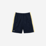 Lacoste shorts leves de bandas de contraste esportivo homens apk azul marinho amarelo branco 88BL1363 - Image 5