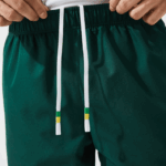 Lacoste shorts leves de bandas de contraste esportivo homens verde amarelo branco 117 88BL1362 - Image 6