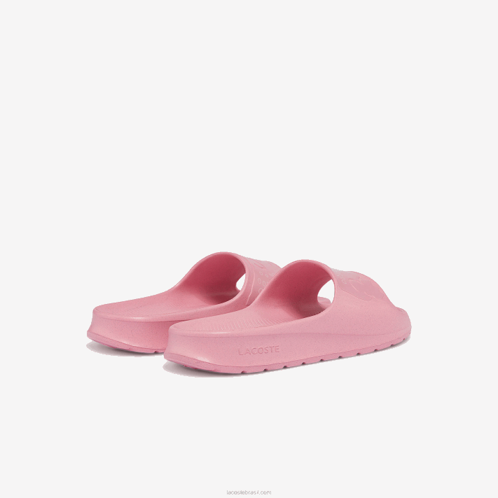 Lacoste slides de alça de logotipo sintético croco 2.0 mulheres rosa 13c 88BL2733 - Image 2