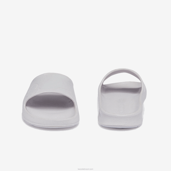 Lacoste slides de logotipo sintético croco 2.0 homens branco e off white 65t 88BL1880 - Image 5