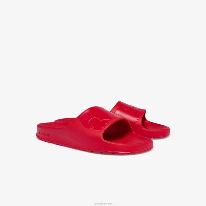 Lacoste slides de logotipo sintético croco 2.0 homens vermelho rr1 88BL1811 - Image 2