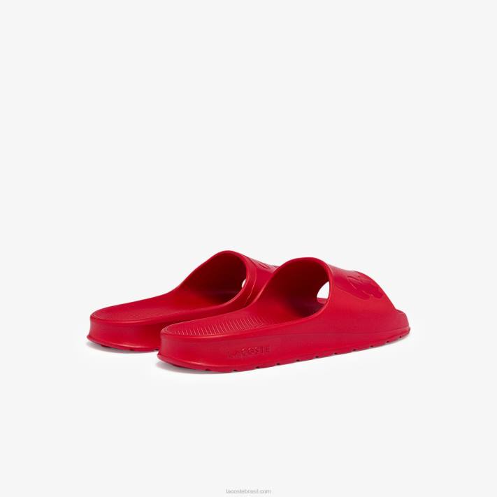 Lacoste slides de logotipo sintético croco 2.0 homens vermelho rr1 88BL1811 - Image 3