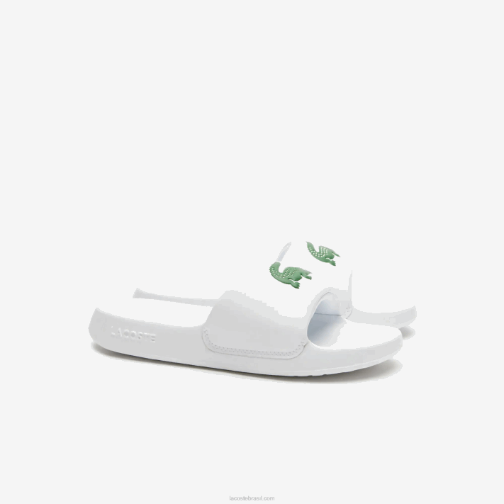 Lacoste slides sintéticos croco 1.0 mulheres branco/verde 082 88BL2685 - Image 2