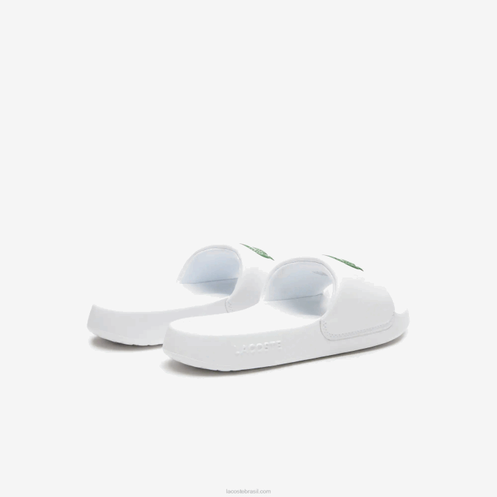 Lacoste slides sintéticos croco 1.0 mulheres branco/verde 082 88BL2685 - Image 3