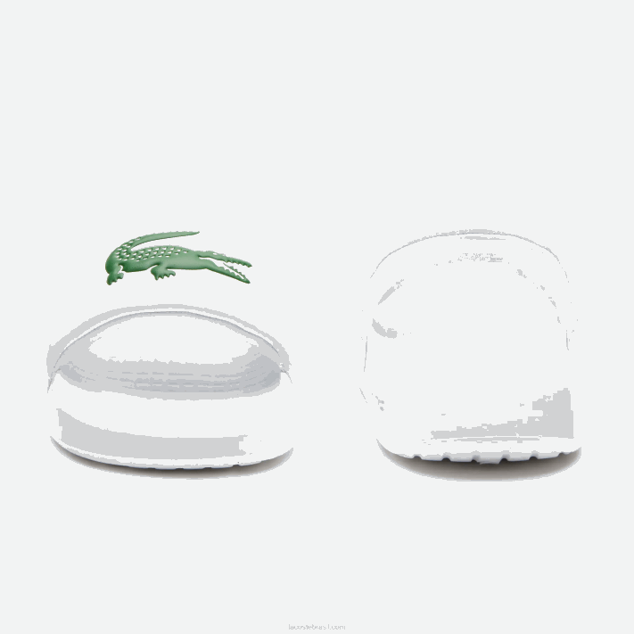Lacoste slides sintéticos croco 1.0 mulheres branco/verde 082 88BL2685 - Image 5
