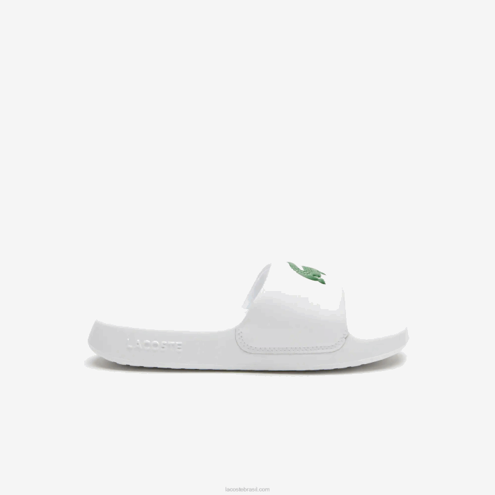Lacoste slides sintéticos croco 1.0 mulheres branco/verde 082 88BL2685 - Image 1