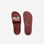 Lacoste slides sintéticos croco homens amarelo bordô amr 88BL1774 - Image 4