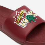 Lacoste slides sintéticos croco homens amarelo bordô amr 88BL1774 - Image 6