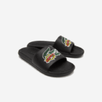 Lacoste slides sintéticos croco homens preto 02h 88BL1761 - Image 2