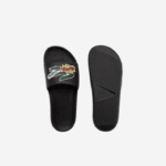 Lacoste slides sintéticos croco homens preto 02h 88BL1761 - Image 4