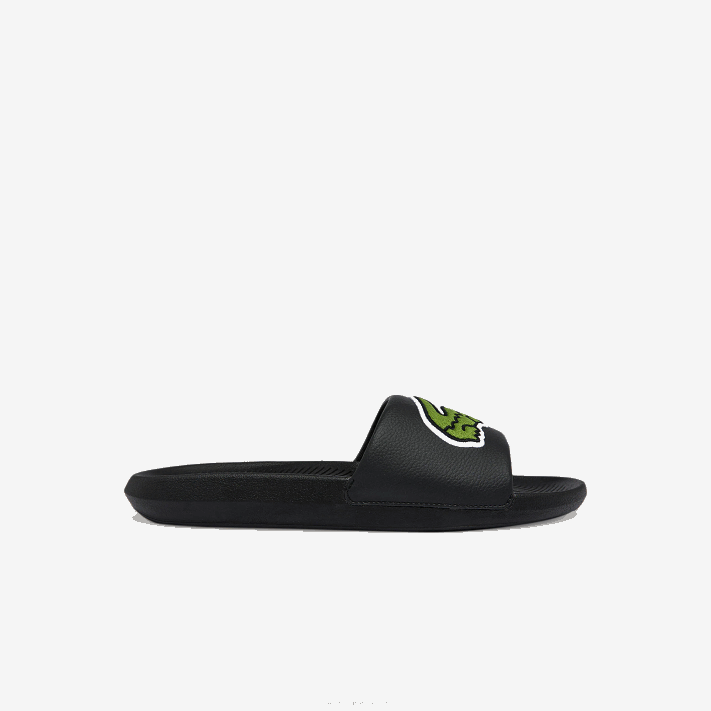 lacoste_slides_sinteticos_croco_homens_preto_e_verde_1b4_88bl1808.png Lacoste slides sintéticos croco homens preto e verde 1b4 88BL1808 - Image 1