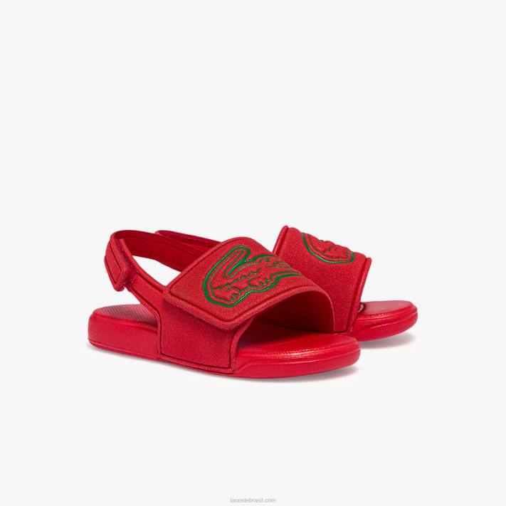 Lacoste slides sintéticos de alça l.30 bebês vermelho verde t2q 88BL2971 - Image 2