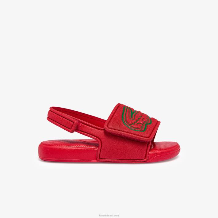 lacoste_slides_sinteticos_de_alca_l_30_bebes_vermelho_verde_t2q_88bl2971.jpg Lacoste slides sintéticos de alça l.30 bebês vermelho verde t2q 88BL2971 - Image 1
