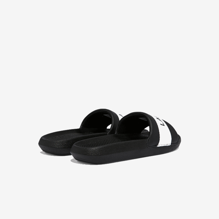 Lacoste slides sintéticos e têxteis croco mulheres preto e branco 312 88BL2709 - Image 3