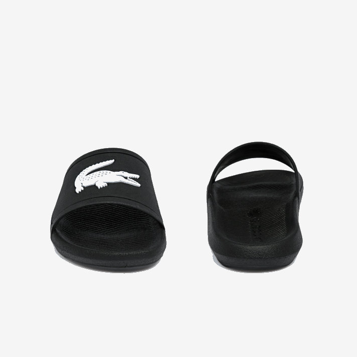 Lacoste slides sintéticos repelentes de água croco homens preto e branco 312 88BL1821 - Image 5