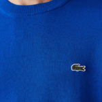Lacoste suéter de gola redonda de algodão orgânico homens azul k1q 88BL1491 - Image 5