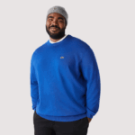 Lacoste suéter de gola redonda de algodão orgânico homens azul k1q 88BL1491 - Image 8