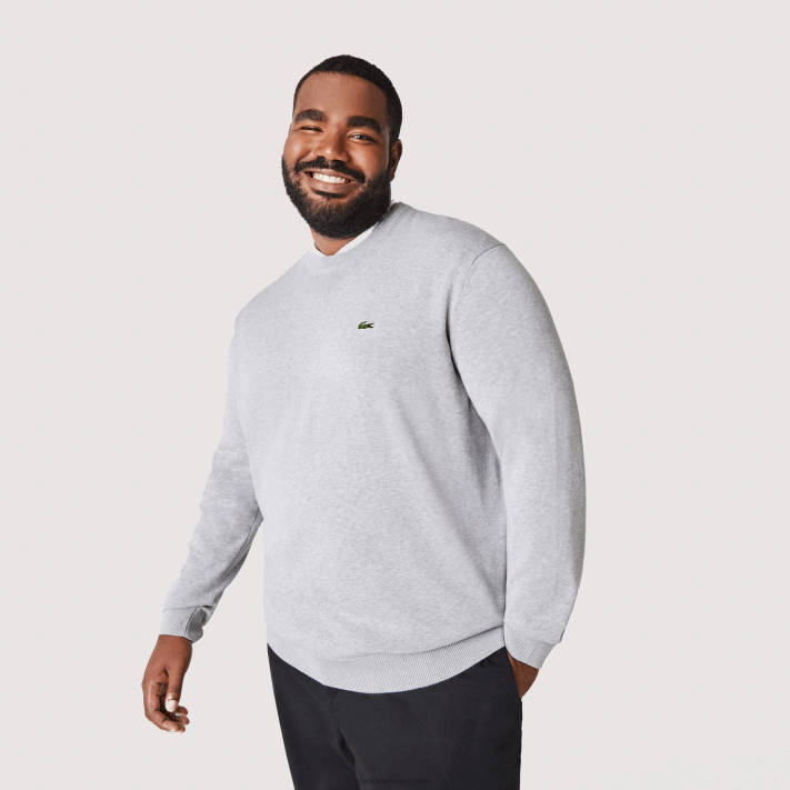 Lacoste suéter de gola redonda de algodão orgânico homens chine cinza cca 88BL1452 - Image 7